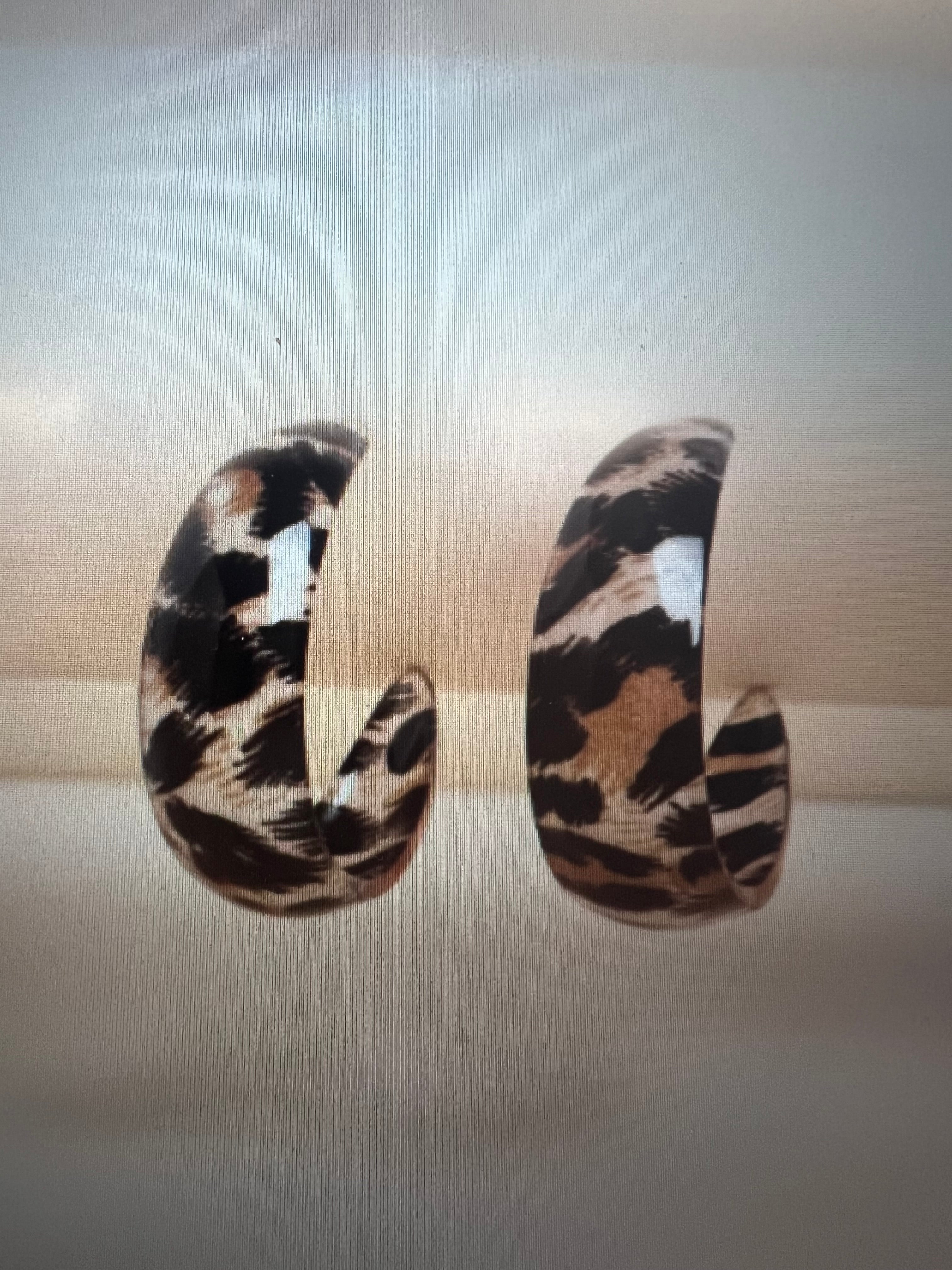 Leopard Hoop Earrings