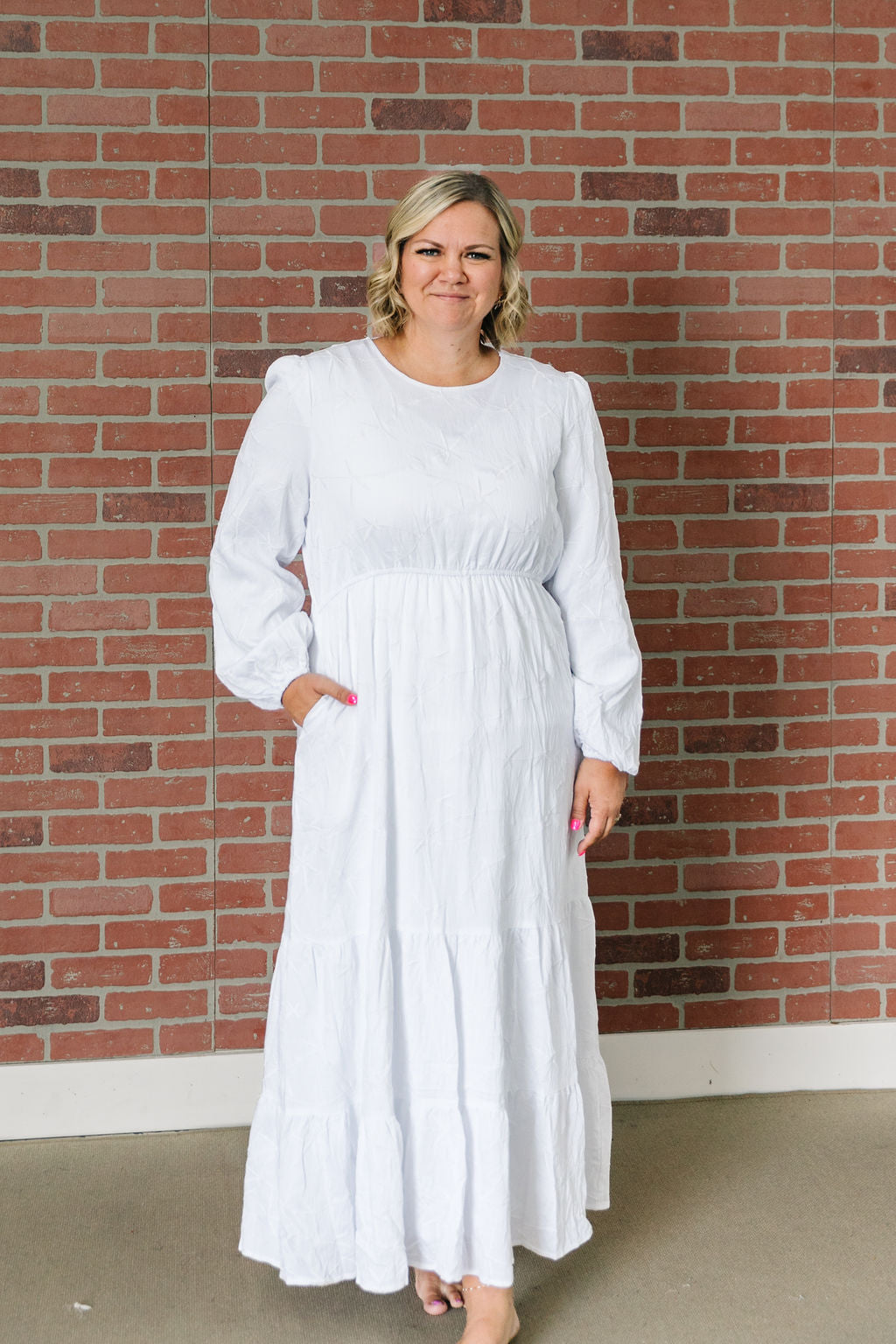 All In White Embroidered Vine