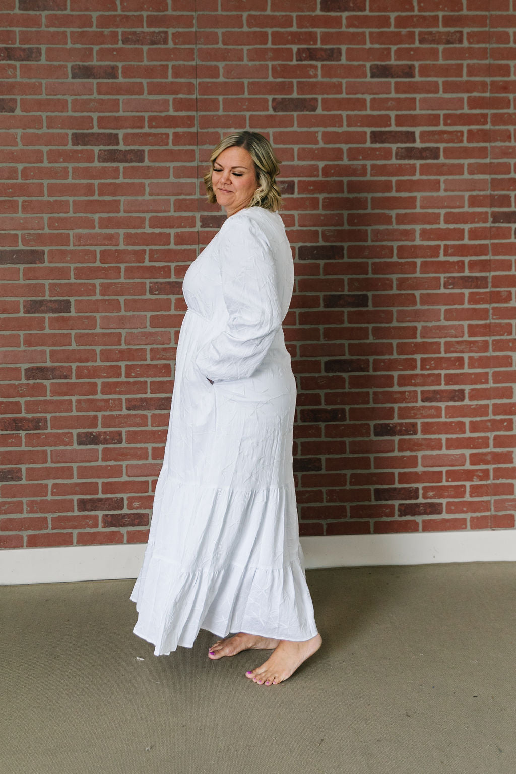 All In White Embroidered Vine