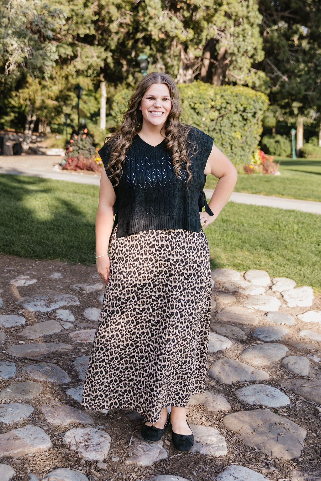 Leopard Slip Skirt