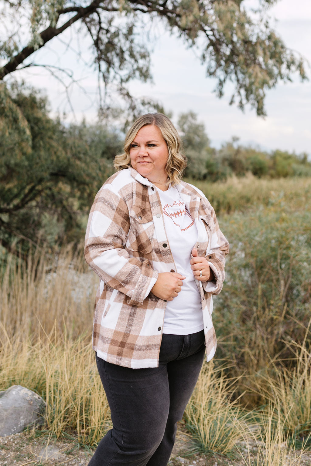 Julia Plaid Shacket *All Sales Final* M, L