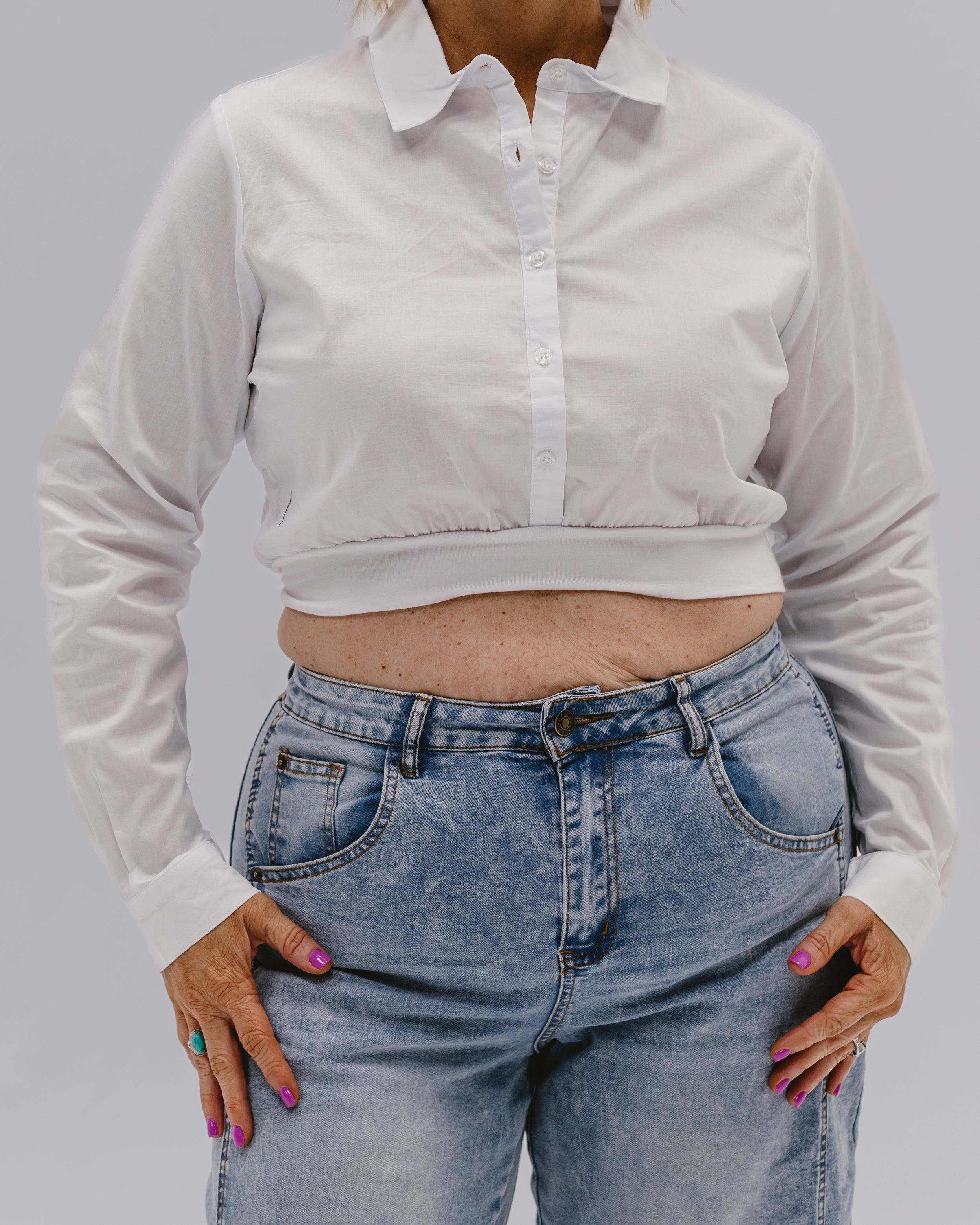 Collared Button Down Halftee